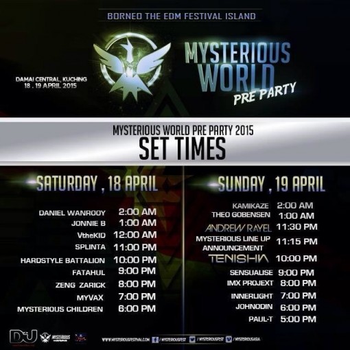 MW2015 PREPARTY SET TIME