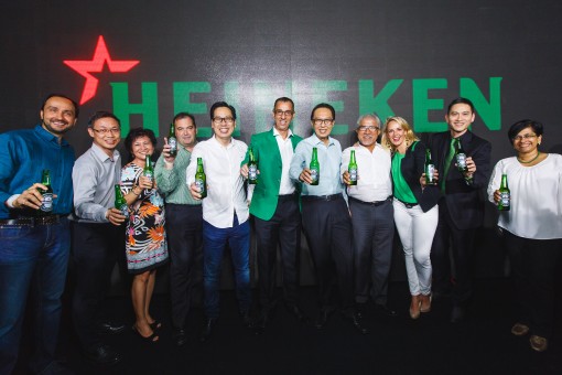 HMB Launch - Hans Essaadi, Managing Director of Heineken Malaysia Berhad joined by the Board of Directors and Management Team on stage at the launch of Heineken Malaysia Berhad. - Photo by © All Is Amazing